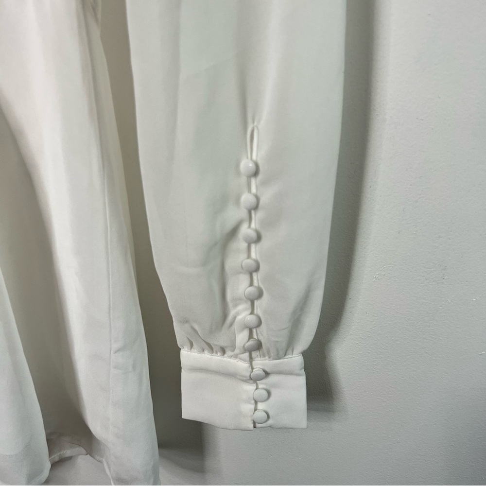 Lulu's Feeling Like a Dream White Chiffon Long Sleeve Romper - Picture 5 of 8